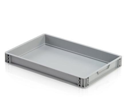 Kunststof Bak Euronorm 600x400x75 mm grijs gladde bodem, Bricolage & Construction, Casiers & Boîtes, Enlèvement ou Envoi
