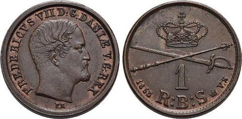 Cu-reichsbankschilling 1853 Vs Denmark Frederik Vii 1848-..., Postzegels en Munten, Munten | Europa | Niet-Euromunten, België