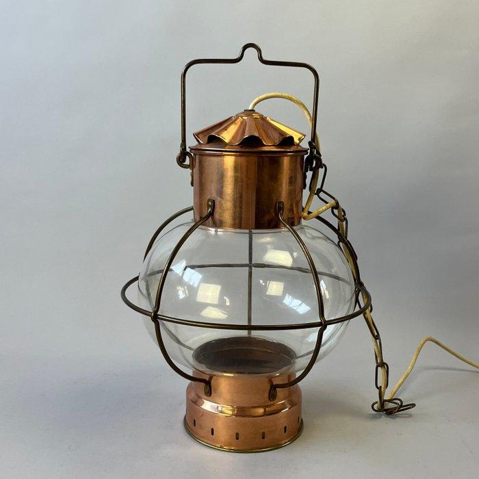 Lamp - Vintage - XL - Franse Bollantaarn Scheepslamp - ca., Antiek en Kunst, Curiosa en Brocante