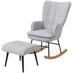 TRUUSK Schommelstoel Met Kruk - Armstoel - Relaxstoel - Linn, Huis en Inrichting, Fauteuils, Verzenden, Nieuw