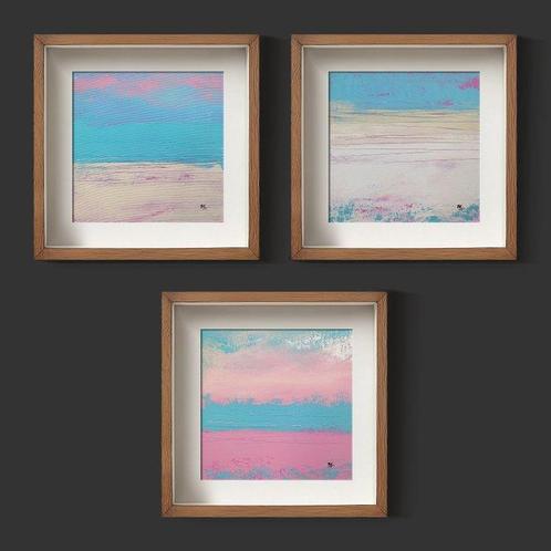 Noelia Correa Art - 3 Paintings Komar, Antiek en Kunst, Kunst | Schilderijen | Modern
