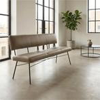 Leren eetkamerbank Solid - Granada Taupe (taupe/bruin) -, Huis en Inrichting, Stoelen, Ophalen of Verzenden, Nieuw, Bruin, Leer