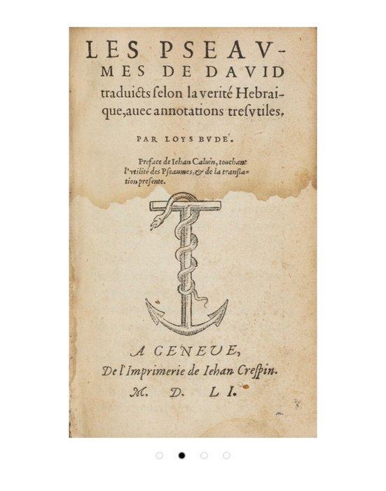 Loys Budé - Les Pseaumes de David - 1551, Antiek en Kunst, Antiek | Boeken en Manuscripten