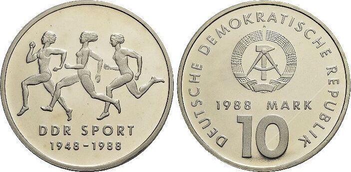 10 Mark 1988 A duitse Demokratische Republik, Postzegels en Munten, Munten | Europa | Niet-Euromunten, België, Verzenden