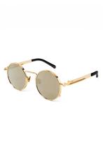 Ronde Zonnebril Hipster Goud Montuur Rond Gouden Spiegelglaz, Handtassen en Accessoires, Zonnebrillen en Brillen | Dames, Ophalen of Verzenden