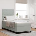 vidaXL Boxspring Bed met Matras Lichtgrijs Eenpersoons, Verzenden, Nieuw