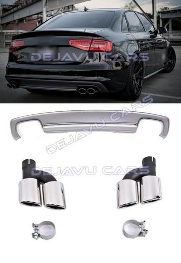 S4 Look Diffuser + Uitlaat sierstukken voor Audi A4 B8.5 (S, Ophalen of Verzenden