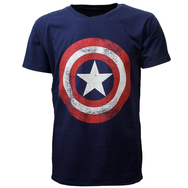 Marvel Comics Captain America Distorted Schild T-Shirt - Off, Vêtements | Hommes, T-shirts