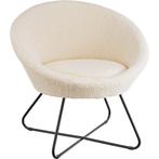 tectake Loungestoel Centera, gestoffeerd, rond - Bouclé gebr, Verzenden, Nieuw
