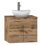 Wastafelkast Colorado 60 x 46 x 52 cm - Eiken - Badmeubel, Verzenden