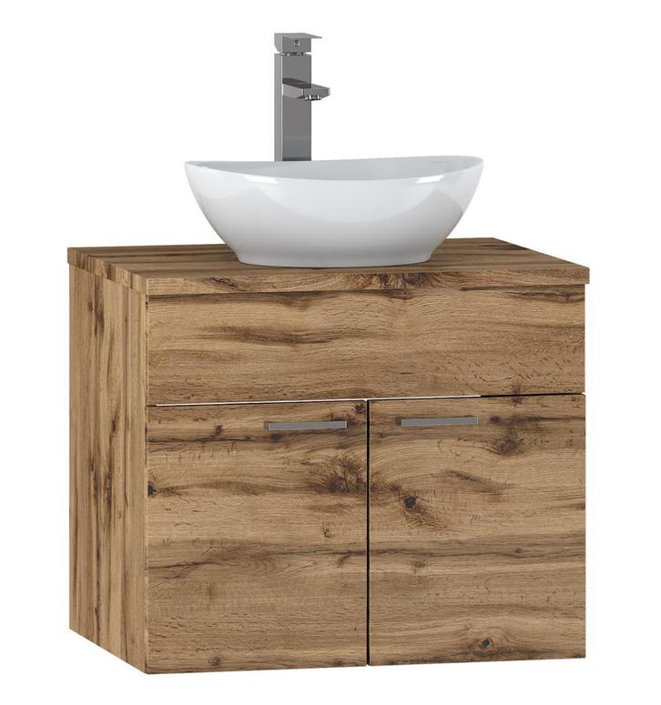 Wastafelkast Colorado 60 x 46 x 52 cm - Eiken - Badmeubel, Huis en Inrichting, Badkamer | Badkamermeubels, Nieuw, Verzenden