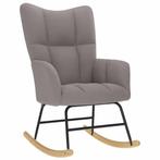 vidaXL Schommelstoel stof taupe, Huis en Inrichting, Stoelen, Verzenden, Nieuw