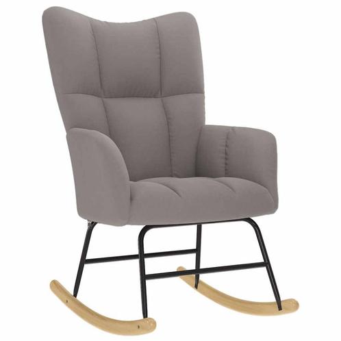 vidaXL Schommelstoel stof taupe, Huis en Inrichting, Stoelen, Nieuw, Verzenden