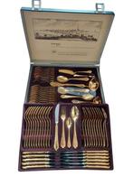 Bestekset voor 12 personen - 23/24k goud verguld 18-10 / 70