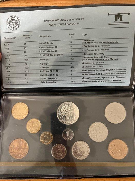 Frankrijk. Year Set (FDC) 1982 (11 monnaies) (Zonder, Timbres & Monnaies, Monnaies | Europe | Monnaies non-euro