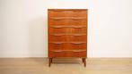 Vintage Deense ladekast | Teak | 6 lades | 122 cm, Huis en Inrichting, Kasten | Ladekasten, Ophalen of Verzenden, Nieuw