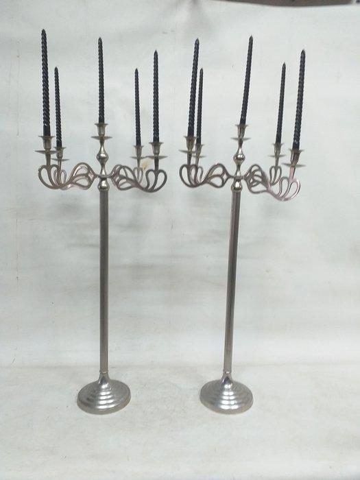 Kandelaar - Metaal - Kandelaars 10 kaarsen, Antiquités & Art, Curiosités & Brocante