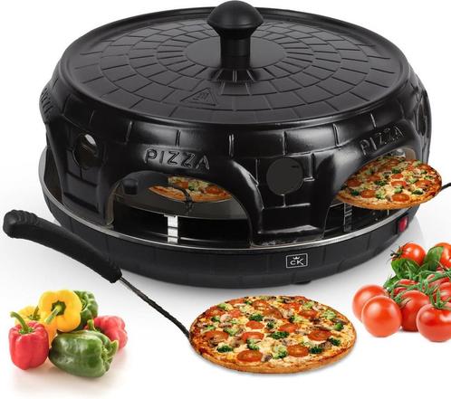 CuisineKing Pizza Oven Black Edition 6 Personen handgemaakte, Elektronische apparatuur, Gourmetstellen, Nieuw, Verzenden