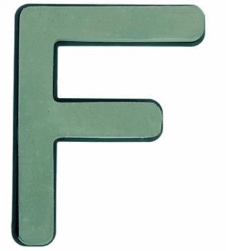 Letter f van steekschuim met bodem premier, passen niet op, Huis en Inrichting, Woonaccessoires | Kunstplanten en Kunstbloemen