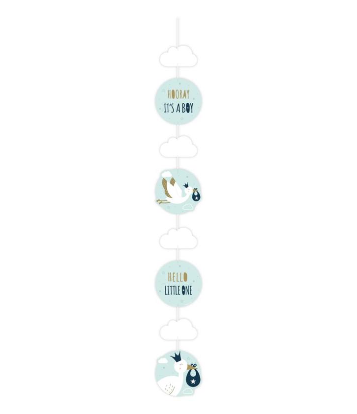 Hangdecoratie Newborn Baby Boy 120cm, Hobby en Vrije tijd, Feestartikelen, Nieuw, Verzenden