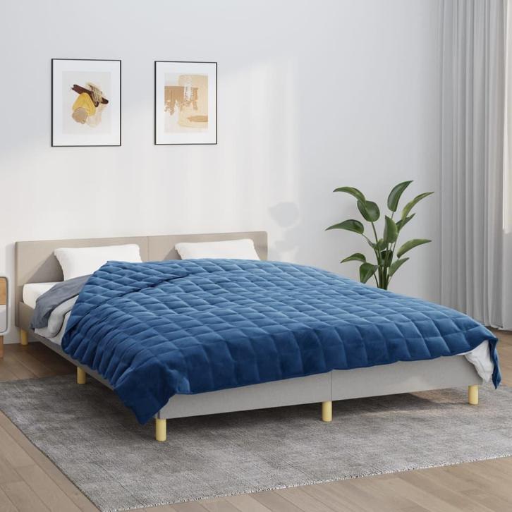 vidaXL Verzwaringsdeken 200x230 cm 9 kg stof blauw, Huis en Inrichting, Slaapkamer | Bedden, Nieuw, Verzenden