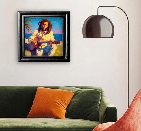 Le Yack (1972) - Bob Marley – One Love, One Light – Signé à, Antiek en Kunst, Kunst | Schilderijen | Modern