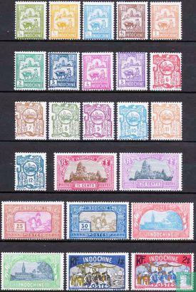 Indochina - Landskenmerken - 1927, Timbres & Monnaies, Timbres | Asie, Envoi