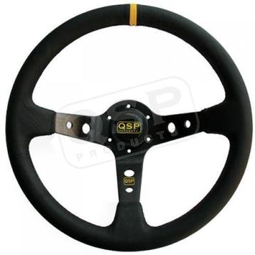 QSP Sportstuur Leder 90mm Diep Deep Dish Zwart B5618 beschikbaar voor biedingen
