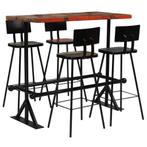 vidaXL 5-delige Barset massief gerecycled hout meerkleurig, Huis en Inrichting, Verzenden, Nieuw