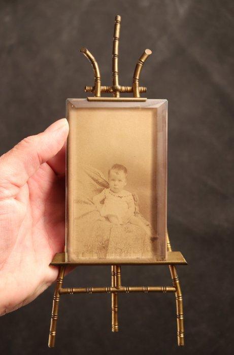 Antieke Faux bamboe - Fotolijst - Glas, Antiek en Kunst, Antiek | Overige Antiek