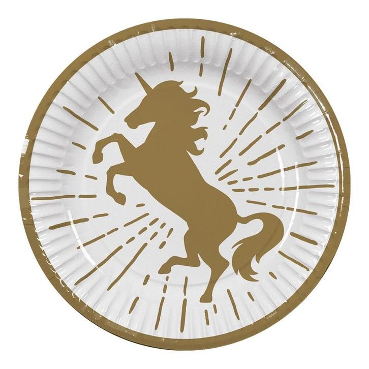 Borden Eenhoorn Papier 23cm 10st, Hobby en Vrije tijd, Feestartikelen, Nieuw, Verzenden