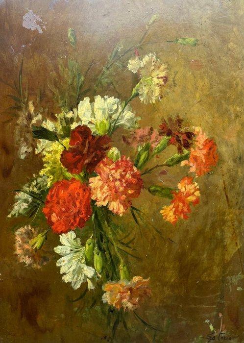 Giuseppe Cocco (1879-1963) - Composizione di fiori, Antiek en Kunst, Kunst | Schilderijen | Klassiek