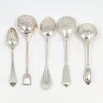 Zuurlepels & Olijflepel ART-NOUVEAU & Biedermeier - Cuillère, Antiek en Kunst