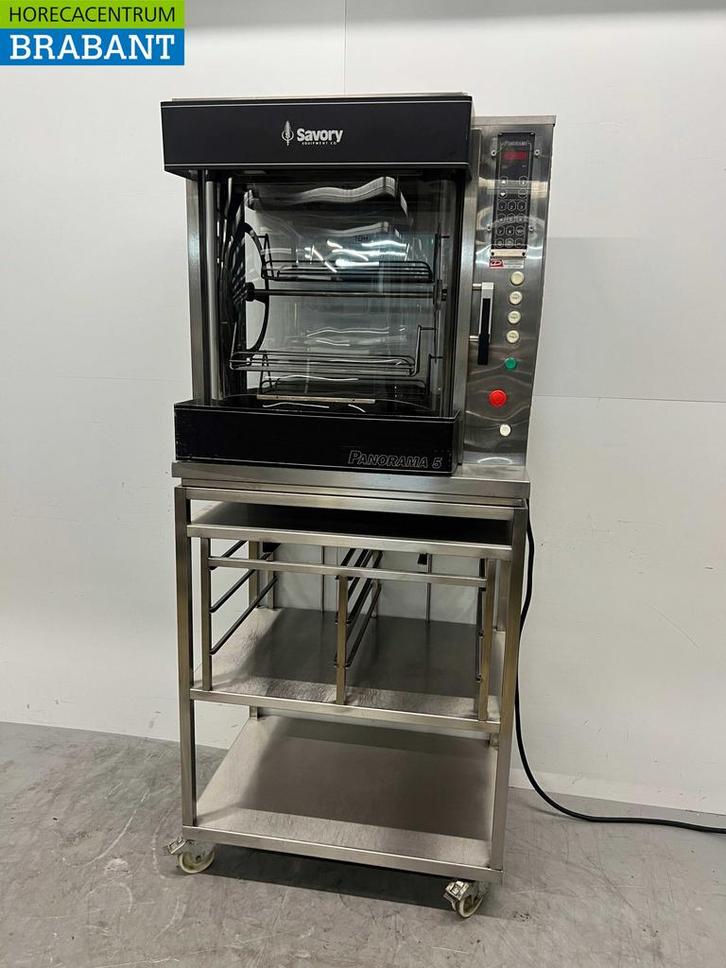 RVS Savory Panorama 5 Rotisserie Kippengrill Grill 3 mandjes, Zakelijke goederen, Horeca | Keukenapparatuur, Ophalen of Verzenden