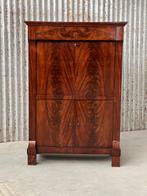 Secrétaire à abattant - Bloem mahonie - Hand gepolitoerd