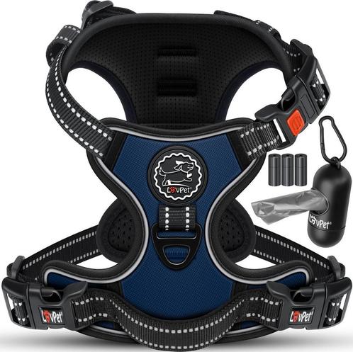 LOVPET® Reflecterende Hondentuigje - Hondenharnas - Marinebl, Dieren en Toebehoren, Overige Dieren-accessoires, Verzenden