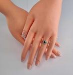 Cocktailring - 18 karaat Witgoud - 0.46ct. tw. Saffier -