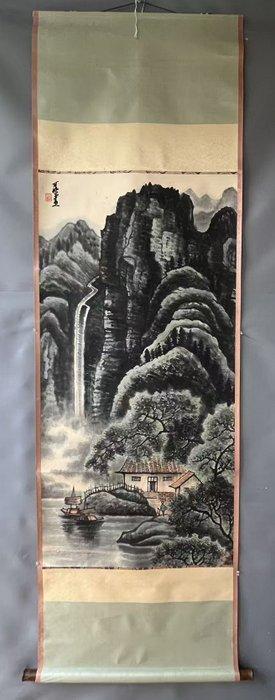 INK AND COLOR ON PAPER PAINTINGLANDSCAPE - Attributed, Antiek en Kunst, Antiek | Overige Antiek