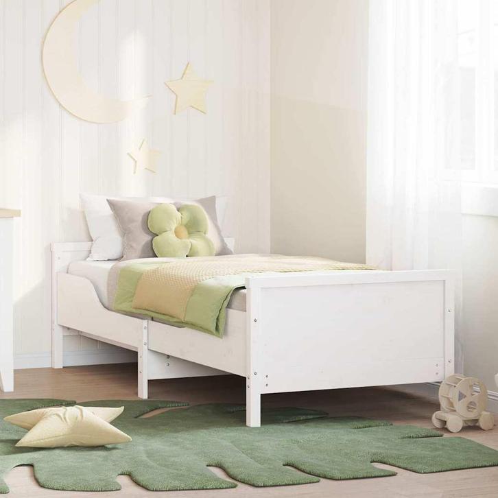 vidaXL Uitzetbare Bedbodem voor Kinderen Wit 80 x 130 / 165, Huis en Inrichting, Slaapkamer | Bedden, Nieuw, Verzenden