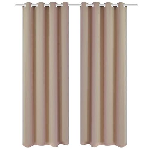 vidaXL Gordijnen met metalen ringen 135 x 245 cm 2 stuks, Huis en Inrichting, Stoffering | Gordijnen en Lamellen, Nieuw, Verzenden
