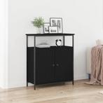 vidaXL Dressoir Zwart Eiken 70x30x80 cm Geengineerd Hout, Huis en Inrichting, Verzenden, Nieuw