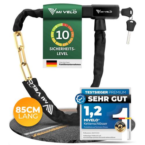 Tweedekans | MIVELO Fietsketting - Met Sleutelslot - 85 cm -, Fietsen en Brommers, Fietsaccessoires | Overige Fietsaccessoires