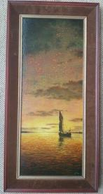 Karel Moers (1932-2016) - Zeilboot bij zonsondergang -