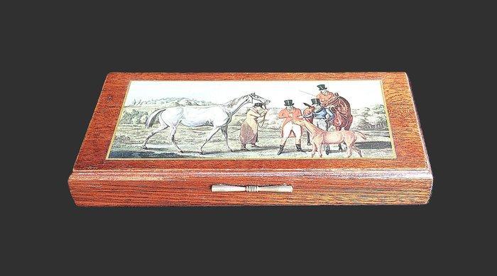 Doos - Hout - Engelse jachtscène, Antiek en Kunst, Curiosa en Brocante