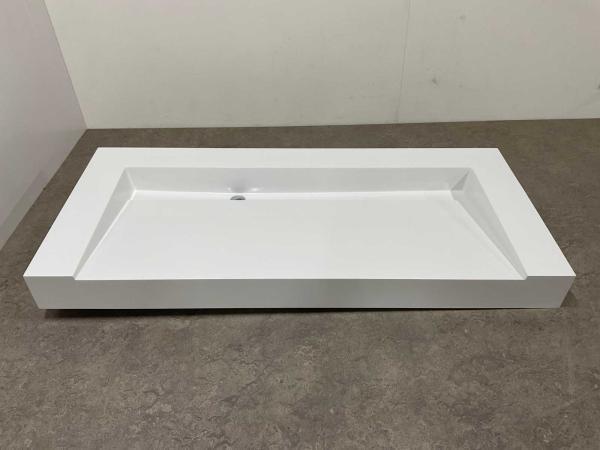 Veiling - Wastafel met RVS drain zonder kraangat 100x45x9cm, Doe-het-zelf en Bouw, Sanitair