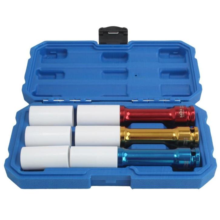 SATRA 1/2 Krachtdoppen set lang voor wielbouten SLIM, Autos : Divers, Outils de voiture, Enlèvement ou Envoi