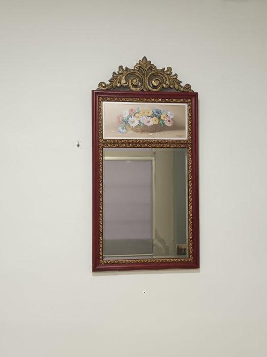 Spiegel- Spiegel 102×55 - Hout - Spiegel met lamina, Maison & Meubles, Maison & Meubles | Autre