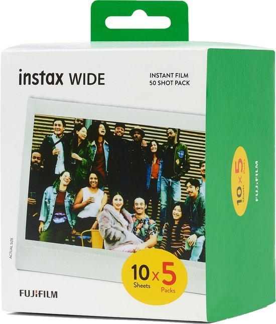 Fujifilm Instax wide film - Instant fotopapier - 5x10 stuks, Audio, Tv en Foto, Fotocamera's Analoog, Nieuw, Verzenden