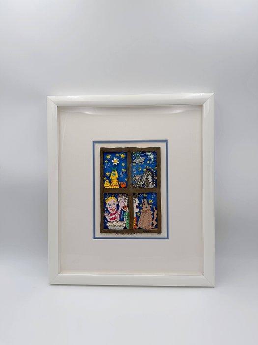 James Rizzi (1950-2011) - OUTSIDE LOOKING IN · 3D silkscreen, Antiek en Kunst, Kunst | Designobjecten