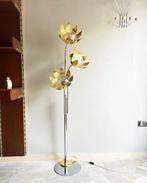 Lamp - Staal, Messing - Vloerlamp Floreaal Messing en, Antiek en Kunst